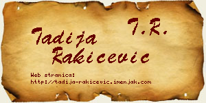 Tadija Rakićević vizit kartica